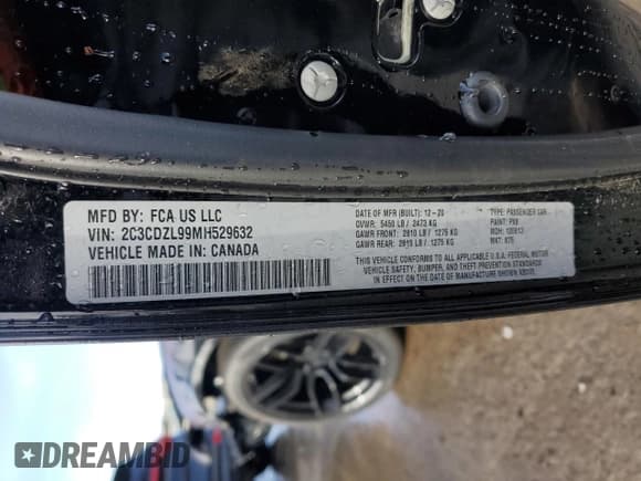 ✅ 2021 Dodge Challenger SRT Hellcat Redeye Widebody • VIN: 2C3CDZL99MH529632 • Lot: 40933984. Wystawiony na Copart z przebiegiem 27 305 mil. Bezpłatny archiwum sprzedaży aukcyjnych z USA i szczegółowy raport historii pojazdu na DreamBid. Zdjęcie 13.