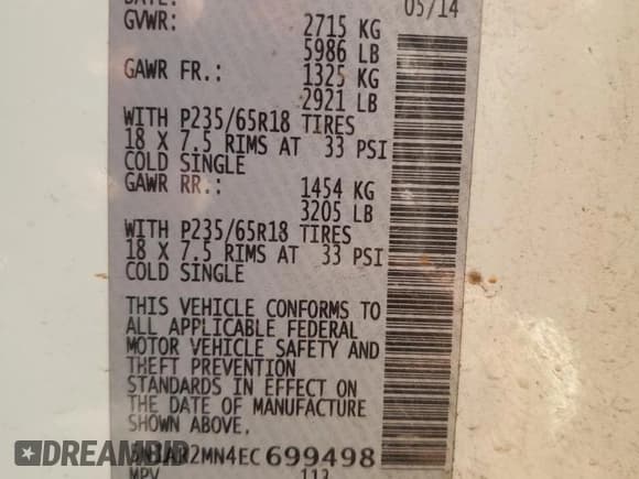 ✅ 2014 Nissan Pathfinder S • VIN: 5N1AR2MN4EC699498 • Lot: 48563295. Listed on Copart with 164,183 mi. Free auction sales archive from the USA and detailed vehicle history report at DreamBid. Image 13.