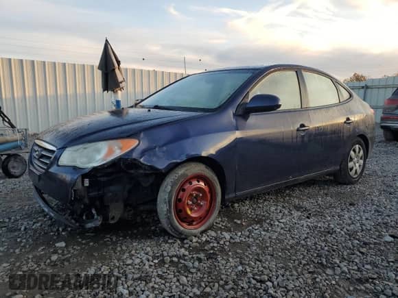 2008 Hyundai Elantra GLS with VIN KMHDU46D88U381376, listed as a Copart auction lot 90911585 with 196,657 mi miles and Salvage title. Bid and sale history available at DreamBid. Image 1.
