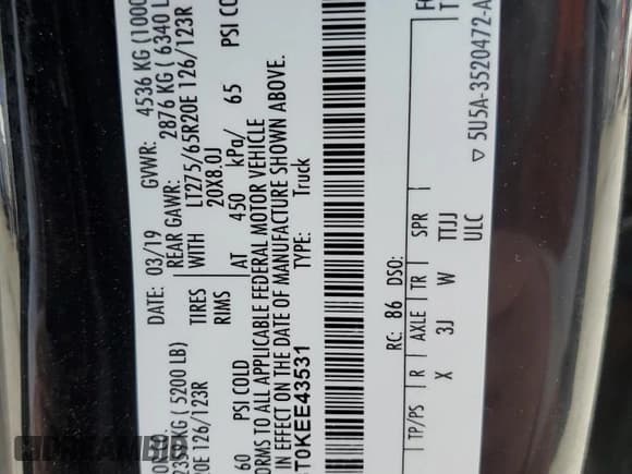 ✅ 2019 Ford F-250 XL • VIN: 1FT7W2BT0KEE43531 • Lot: 56551745. Listed on Copart with 49,322 mi. Free auction sales archive from the USA and detailed vehicle history report at DreamBid. Image 12.