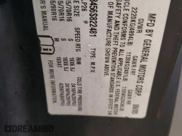 ✅ 2006 Saturn VUE • VIN: 5GZCZ53456S822481 • Lot: 67636785. Wystawiony na Copart z przebiegiem 237 912 mil. Bezpłatny archiwum sprzedaży aukcyjnych z USA i szczegółowy raport historii pojazdu na DreamBid. Zdjęcie 13.
