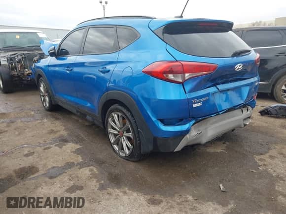 2017 Hyundai Tucson Sport with VIN KM8J33A2XHU444886, listed as a IAAI auction lot 41485774 with 103,159 mi miles and . Bid and sale history available at DreamBid. Image 3.