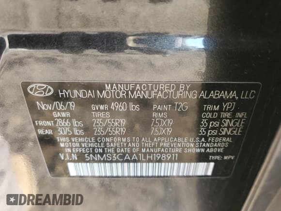 ✅ 2020 Hyundai Santa Fe SEL • VIN: 5NMS3CAA1LH198911 • Lot: 81216623. Wystawiony na Copart z przebiegiem 100 704 mil. Bezpłatny archiwum sprzedaży aukcyjnych z USA i szczegółowy raport historii pojazdu na DreamBid. Zdjęcie 14.