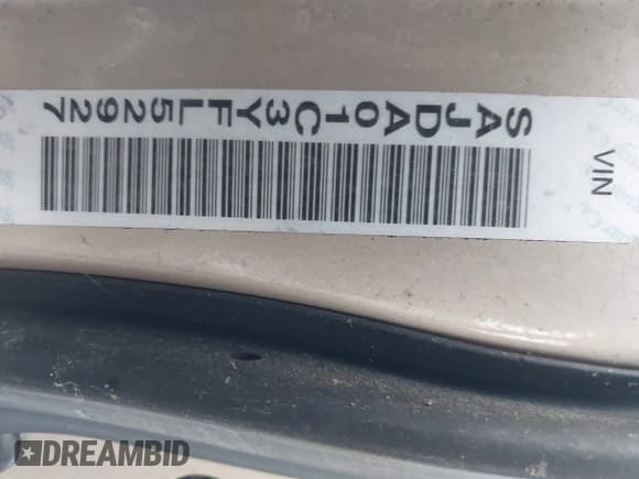 ✅ 2000 Jaguar S-Type V6 • VIN: SAJDA01C3YFL52927 • Lot: 43822250. Wystawiony na IAAI z przebiegiem Nie podano. Bezpłatny archiwum sprzedaży aukcyjnych z USA i szczegółowy raport historii pojazdu na DreamBid. Zdjęcie 9.