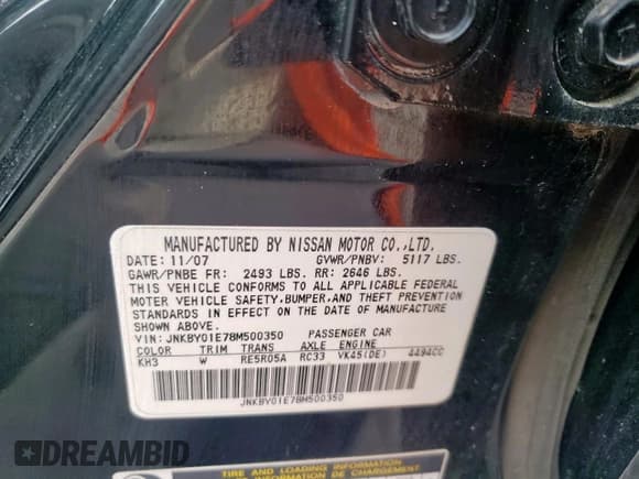 ✅ 2008 Infiniti M • VIN: JNKBY01E78M500350 • Lot: 63336955. Wystawiony na Copart z przebiegiem 75 247 mil. Bezpłatny archiwum sprzedaży aukcyjnych z USA i szczegółowy raport historii pojazdu na DreamBid. Zdjęcie 12.