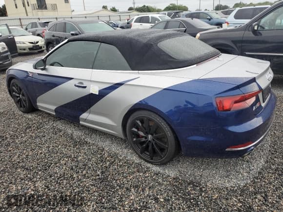 ✅ 2018 Audi A5 Cabriolet Prestige • VIN: WAU2NGF53JN013817 • Lot: 74196474. Listed on Copart with Not provided. Free auction sales archive from the USA and detailed vehicle history report at DreamBid. Image 2.