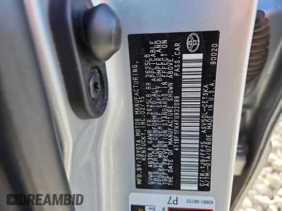 2015 Toyota Camry LE with VIN 4T1BF1FK4FU932088, listed as a Copart auction lot 82639975 with 155,002 mi miles and Clean title. Bid and sale history available at DreamBid. Image 12.