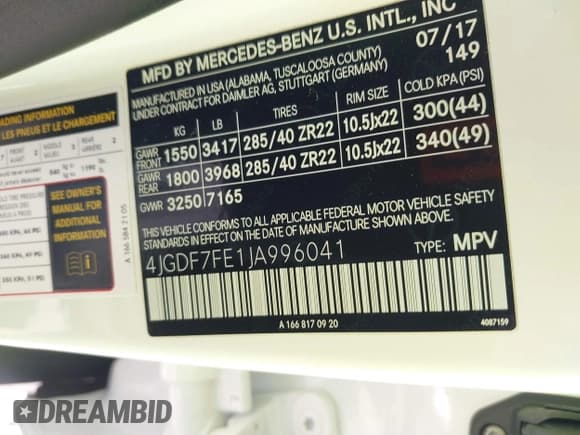 ✅ 2018 Mercedes-Benz GLS 63 AMG • VIN: 4JGDF7FE1JA996041 • Lot: 40910494. Wystawiony na IAAI z przebiegiem 69 159 mil. Bezpłatny archiwum sprzedaży aukcyjnych z USA i szczegółowy raport historii pojazdu na DreamBid. Zdjęcie 9.