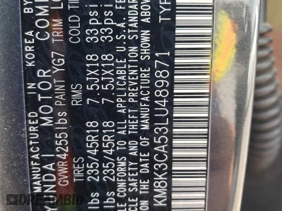 ✅ 2020 Hyundai Kona Limited • VIN: KM8K3CA53LU489871 • Лот: 52669934. Опубликован ранее на Copart с пробегом 50 834 миль. Бесплатный доступ к архиву аукционных продаж из США и подробный отчёт об истории автомобиля на DreamBid. Изображение 12.