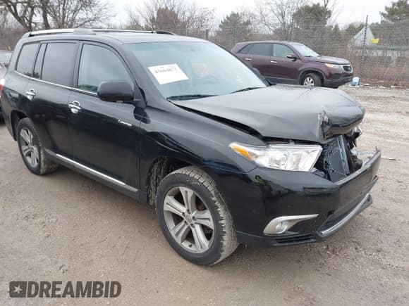 ✅ 2012 Toyota Highlander Limited • VIN: 5TDDK3EH6CS096021 • Lot: 43664672. Listed on IAAI with 123,287 mi. Free auction sales archive from the USA and detailed vehicle history report at DreamBid. Image 1.