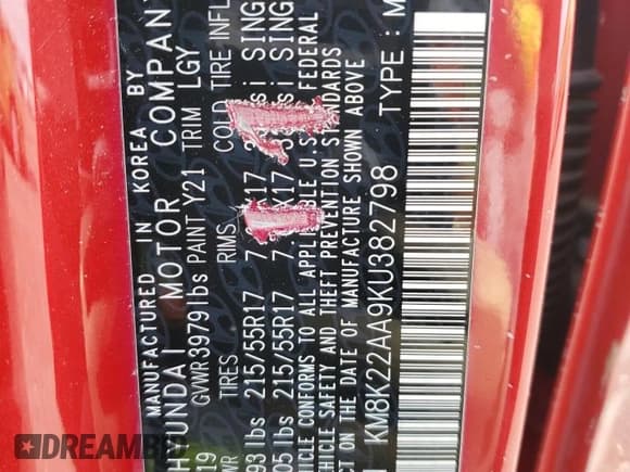 ✅ 2019 Hyundai Kona SEL • VIN: KM8K22AA9KU382798 • Лот: 77147023. Опубликован ранее на Copart с пробегом 20 622 миль. Бесплатный доступ к архиву аукционных продаж из США и подробный отчёт об истории автомобиля на DreamBid. Изображение 14.