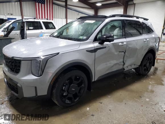 ✅ 2024 Kia Sorento X-Line SX • VIN: 5XYRKDJF7RG262049 • Lot: 85757255. Listed on Copart with 16,105 mi. Free auction sales archive from the USA and detailed vehicle history report at DreamBid. Image 1.
