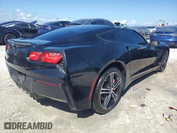 2015 Chevrolet Corvette 1LT with VIN 1G1YA2D77F5109465, listed as a Copart auction lot 76612824 with 87,098 mi miles and Salvage title. Bid and sale history available at DreamBid. Image 3.