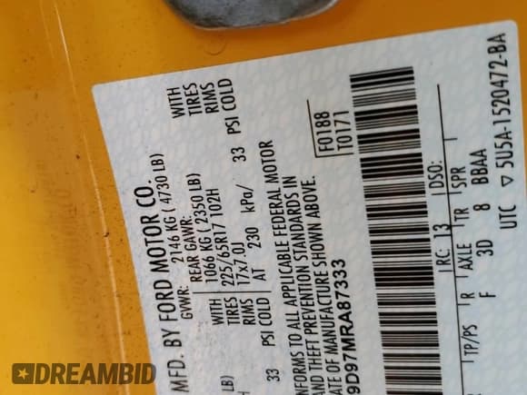 ✅ 2021 Ford Bronco Sport Badlands • VIN: 3FMCR9D97MRA87333 • Lot: 85329805. Listed on Copart with 64,671 mi. Free auction sales archive from the USA and detailed vehicle history report at DreamBid. Image 13.