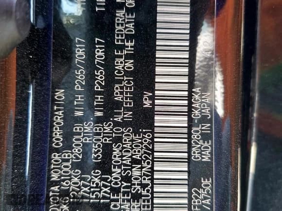 ✅ 2022 Toyota 4Runner SR5 • VIN: JTEEU5JR7N5272961 • Lot: 82479365. Wystawiony na Copart z przebiegiem 70 039 mil. Bezpłatny archiwum sprzedaży aukcyjnych z USA i szczegółowy raport historii pojazdu na DreamBid. Zdjęcie 14.