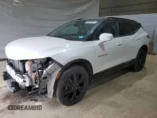 2022 Chevrolet Blazer RS with VIN 3GNKBKRS4NS186670, listed as a Copart auction lot 63582595 with 60,397 mi miles and Salvage title. Bid and sale history available at DreamBid. Image 1.