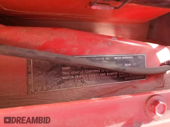 ✅ 1986 Porsche 944 • VIN: WP0AA0954GN154787 • Lot: 47305065. Wystawiony na Copart z przebiegiem 73 671 mil. Bezpłatny archiwum sprzedaży aukcyjnych z USA i szczegółowy raport historii pojazdu na DreamBid. Zdjęcie 14.