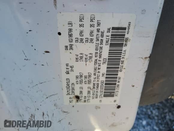 2006 Dodge 1500 Laramie z VIN 1D7HU18216S554363, wystawiony jako Copart lot #68652935 z przebiegiem 197 063 mil mil oraz Nie do naprawy • Non repairable. Historia ofert i sprzedaży dostępna na DreamBid. Obrazek 12.