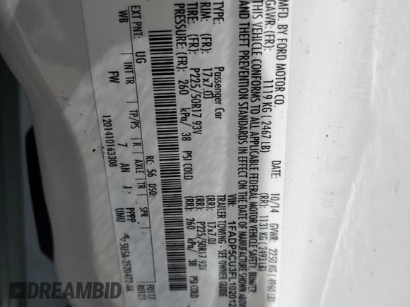 ✅ 2015 Ford C-Max SEL • VIN: 1FADP5CU3FL102012 • Lot: 53603075. Wystawiony na Copart z przebiegiem 83 475 mil. Bezpłatny archiwum sprzedaży aukcyjnych z USA i szczegółowy raport historii pojazdu na DreamBid. Zdjęcie 14.