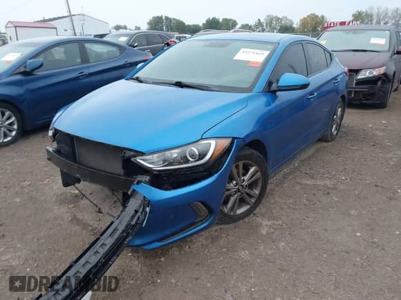 2017 Hyundai Elantra SE with VIN KMHD84LF5HU379479, listed as a IAAI auction lot 43271169 with 111,574 mi miles and . Bid and sale history available at DreamBid. Image 2.