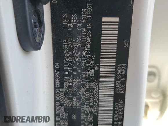 ✅ 2008 Toyota Highlander Limited • VIN: JTEES42A882065204 • Lot: 80880405. Listed on Copart with 203,239 mi. Free auction sales archive from the USA and detailed vehicle history report at DreamBid. Image 13.