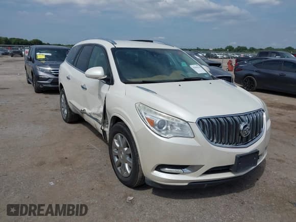 ✅ 2014 Buick Enclave Leather • VIN: 5GAKRBKD0EJ166628 • Lot: 43045614. Listed on IAAI with 195,833 mi. Free auction sales archive from the USA and detailed vehicle history report at DreamBid. Image 1.