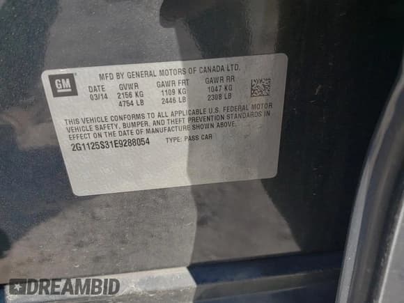 ✅ 2014 Chevrolet Impala LT • VIN: 2G1125S31E9288054 • Лот: 70394594. Опубликован ранее на Copart с пробегом 179 213 миль. Бесплатный доступ к архиву аукционных продаж из США и подробный отчёт об истории автомобиля на DreamBid. Изображение 14.