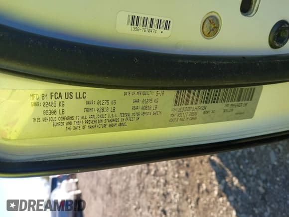 ✅ 2018 Dodge Challenger R/T • VIN: 2C3CDZBT3JH294394 • Lot: 43434247. Wystawiony na IAAI z przebiegiem 103 997 mil. Bezpłatny archiwum sprzedaży aukcyjnych z USA i szczegółowy raport historii pojazdu na DreamBid. Zdjęcie 9.