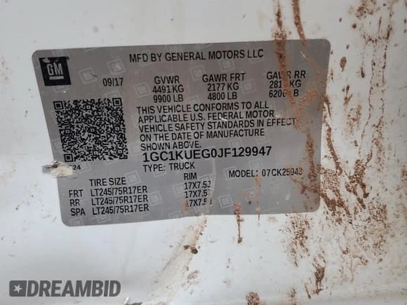 ✅ 2018 Chevrolet Silverado 2500HD Work Truck • VIN: 1GC1KUEG0JF129947 • Лот: 81267495. Опубликован ранее на Copart с пробегом Не указан. Бесплатный доступ к архиву аукционных продаж из США и подробный отчёт об истории автомобиля на DreamBid. Изображение 12.