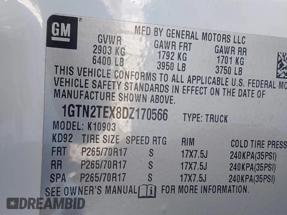 ✅ 2013 GMC Sierra 1500 Work Truck • VIN: 1GTN2TEX8DZ170566 • Лот: 41419618. Опубликован ранее на IAAI с пробегом 181 548 миль. Бесплатный доступ к архиву аукционных продаж из США и подробный отчёт об истории автомобиля на DreamBid. Изображение 9.