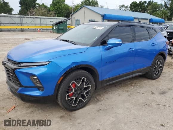 ✅ 2024 Chevrolet Blazer RS • VIN: 3GNKBKRS0RS192357 • Lot: 64292245. Listed on Copart with 32,271 mi. Free auction sales archive from the USA and detailed vehicle history report at DreamBid. Image 1.