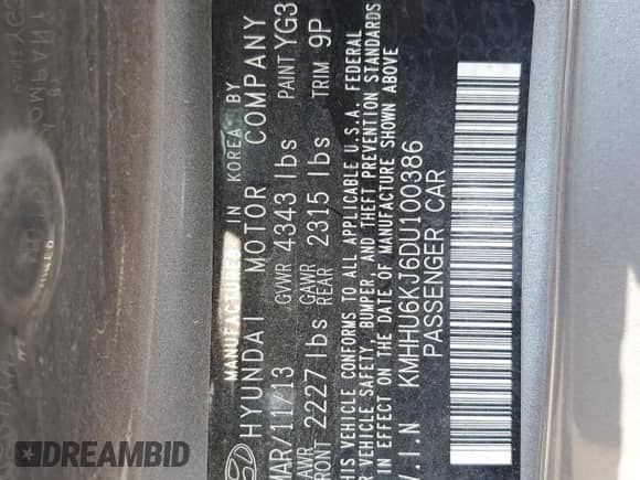 ✅ 2013 Hyundai Genesis Coupe Track • VIN: KMHHU6KJ6DU100386 • Лот: 80402595. Опубликован ранее на Copart с пробегом 116 352 миль. Бесплатный доступ к архиву аукционных продаж из США и подробный отчёт об истории автомобиля на DreamBid. Изображение 12.