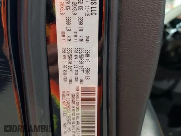 ✅ 2020 Dodge Durango GT Plus • VIN: 1C4RDHDG7LC222605 • Lot: 69654225. Listed on Copart with 85,851 mi. Free auction sales archive from the USA and detailed vehicle history report at DreamBid. Image 13.