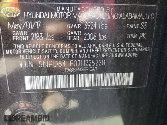 2018 Hyundai Elantra Value Edition with VIN 5NPD84LF0JH225220, listed as a Copart auction lot 85594795 with 73,874 mi miles and Non repairable. Bid and sale history available at DreamBid. Image 12.