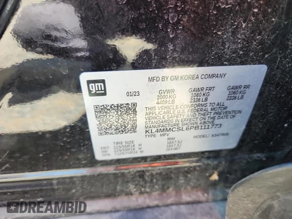 ✅ 2023 Buick Encore GX Preferred • VIN: KL4MMCSL6PB111773 • Lot: 62821085. Wystawiony na Copart z przebiegiem 29 146 mil. Bezpłatny archiwum sprzedaży aukcyjnych z USA i szczegółowy raport historii pojazdu na DreamBid. Zdjęcie 13.