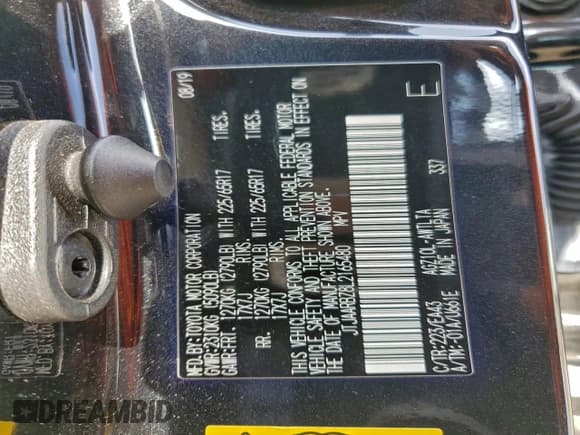 ✅ 2020 Lexus NX 300 • VIN: JTJAARBZ8L2165480 • Lot: 94945615. Wystawiony na Copart z przebiegiem 63 979 mil. Bezpłatny archiwum sprzedaży aukcyjnych z USA i szczegółowy raport historii pojazdu na DreamBid. Zdjęcie 14.