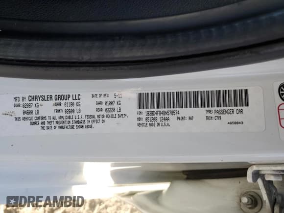 ✅ 2011 Dodge Avenger Express • VIN: 1B3BD4FB4BN578574 • Лот: 88371505. Опубликован ранее на Copart с пробегом 115 574 миль. Бесплатный доступ к архиву аукционных продаж из США и подробный отчёт об истории автомобиля на DreamBid. Изображение 14.