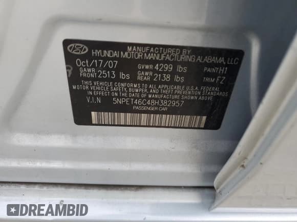 ✅ 2008 Hyundai Sonata GLS • VIN: 5NPET46C48H382957 • Лот: 79512604. Опубликован ранее на Copart с пробегом 180 172 миль. Бесплатный доступ к архиву аукционных продаж из США и подробный отчёт об истории автомобиля на DreamBid. Изображение 12.