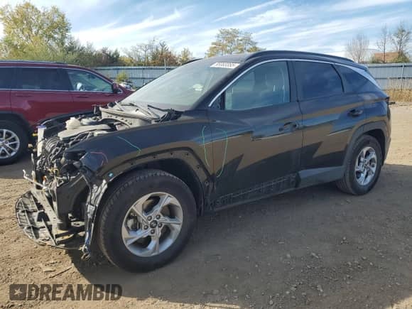 2022 Hyundai Tucson SEL with VIN 5NMJB3AEXNH135438, listed as a Copart auction lot 85083355 with 66,884 mi miles and Salvage title. Bid and sale history available at DreamBid. Image 1.