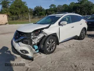 2016 Nissan Murano SL with VIN 5N1AZ2MGXGN152390, listed as a Copart auction lot 81749615 with 150,212 mi miles and Salvage title. Bid and sale history available at DreamBid. Image 1.