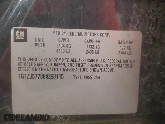 ✅ 2008 Chevrolet Malibu 2LT • VIN: 1G1ZJ577084298115 • Лот: 59534405. Опубликован ранее на Copart с пробегом 111 162 миль. Бесплатный доступ к архиву аукционных продаж из США и подробный отчёт об истории автомобиля на DreamBid. Изображение 12.