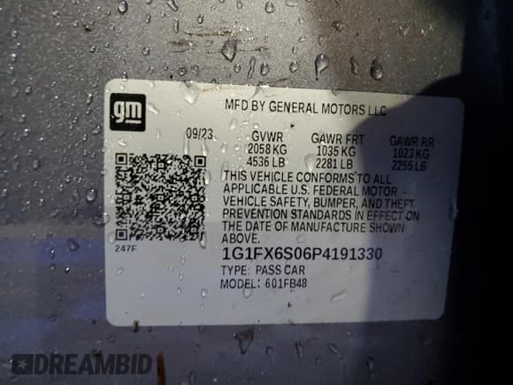 ✅ 2023 Chevrolet Bolt EV 2LT • VIN: 1G1FX6S06P4191330 • Lot: 88216125. Wystawiony na Copart z przebiegiem 17 322 mil. Bezpłatny archiwum sprzedaży aukcyjnych z USA i szczegółowy raport historii pojazdu na DreamBid. Zdjęcie 13.