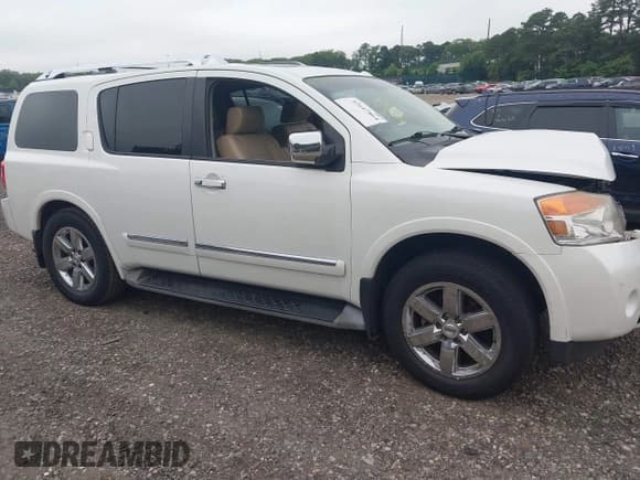 ✅ 2013 Nissan Armada Platinum • VIN: 5N1AA0NE2DN610072 • Лот: 42647864. Опубликован ранее на IAAI с пробегом 132 808 миль. Бесплатный доступ к архиву аукционных продаж из США и подробный отчёт об истории автомобиля на DreamBid. Изображение 1.