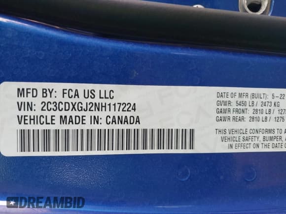 ✅ 2022 Dodge Charger Scat Pack Widebody • VIN: 2C3CDXGJ2NH117224 • Lot: 42996371. Wystawiony na IAAI z przebiegiem 41 439 mil. Bezpłatny archiwum sprzedaży aukcyjnych z USA i szczegółowy raport historii pojazdu na DreamBid. Zdjęcie 9.