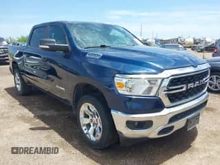 ✅ 2022 Ram 1500 Big Horn • VIN: 1C6SRFFT1NN255051 • Лот: 42843095. Опубликован ранее на IAAI с пробегом 60 963 миль. Бесплатный доступ к архиву аукционных продаж из США и подробный отчёт об истории автомобиля на DreamBid. Изображение 1.
