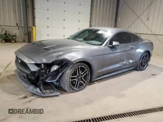 2021 Ford Mustang EcoBoost with VIN 1FA6P8TH0M5115735, listed as a Copart auction lot 71540055 with 104,969 mi miles and Salvage title. Bid and sale history available at DreamBid. Image 1.