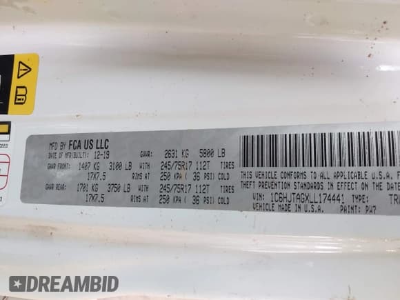 ✅ 2020 Jeep Gladiator Sport S • VIN: 1C6HJTAGXLL174441 • Lot: 42885044. Wystawiony na IAAI z przebiegiem 52 677 mil. Bezpłatny archiwum sprzedaży aukcyjnych z USA i szczegółowy raport historii pojazdu na DreamBid. Zdjęcie 9.