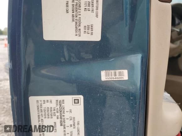 ✅ 1997 Oldsmobile Regency • VIN: 1G3HC52K4V4818286 • Lot: 81841945. Wystawiony na Copart z przebiegiem Nie podano. Bezpłatny archiwum sprzedaży aukcyjnych z USA i szczegółowy raport historii pojazdu na DreamBid. Zdjęcie 12.