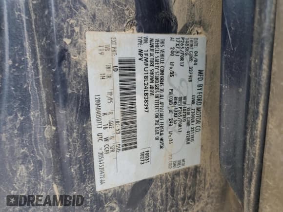 ✅ 2004 Ford Expedition Eddie Bauer • VIN: 1FMFU18L24LB38397 • Lot: 87013815. Wystawiony na Copart z przebiegiem 170 335 mil. Bezpłatny archiwum sprzedaży aukcyjnych z USA i szczegółowy raport historii pojazdu na DreamBid. Zdjęcie 13.