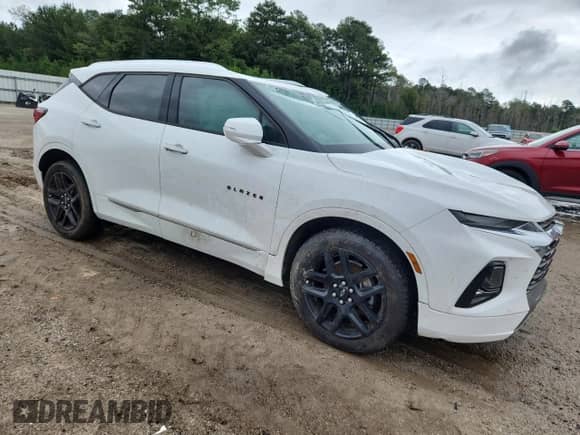 2019 Chevrolet Blazer Premier with VIN 3GNKBFRS7KS672585, listed as a Copart auction lot 67810665 with Not provided miles and Salvage title. Bid and sale history available at DreamBid. Image 4.